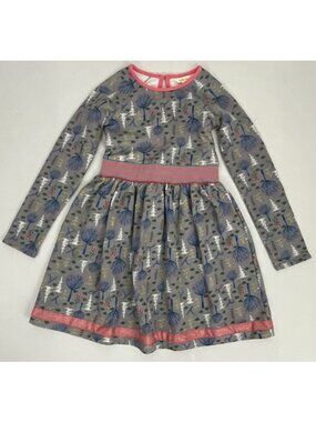 Matilda Jane Girl's 12 Make Believe Around Town Gray Fleece Lined Dress